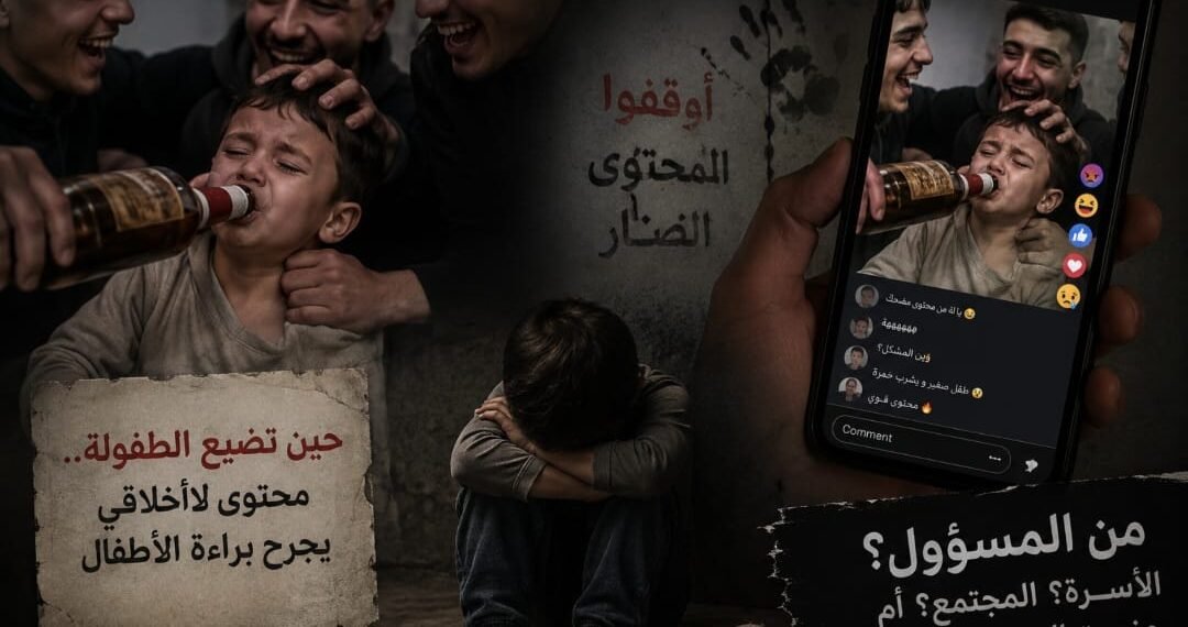 حين تتحول الطفولة إلى ضحية للمحتوى اللاأخلاقي.